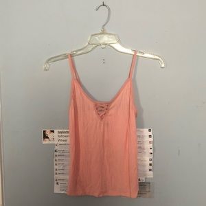 stretchy pink tank top